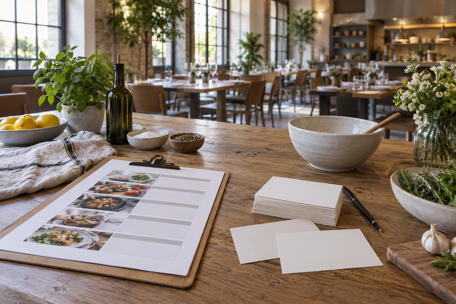 Materiały do planowania warsztatów kulinarnych jako odrębnej usługi restauracji
